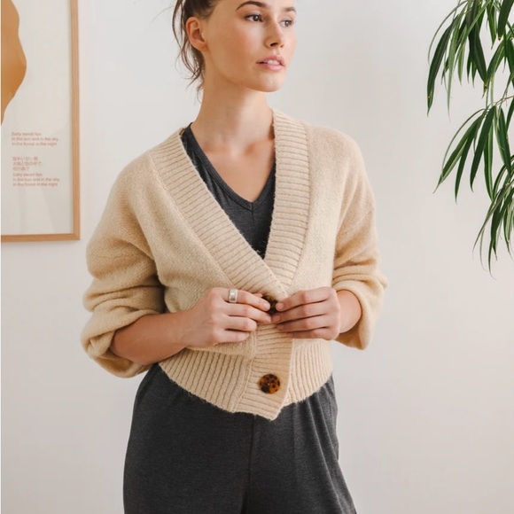 Beige Nuzzle Cardigan - Picture 2 of 7